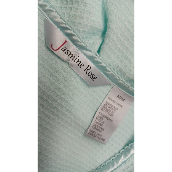 Jasmine Rose Robe Green Snap Dress Housecoat Sz M Waffle - Picture 7 of 7